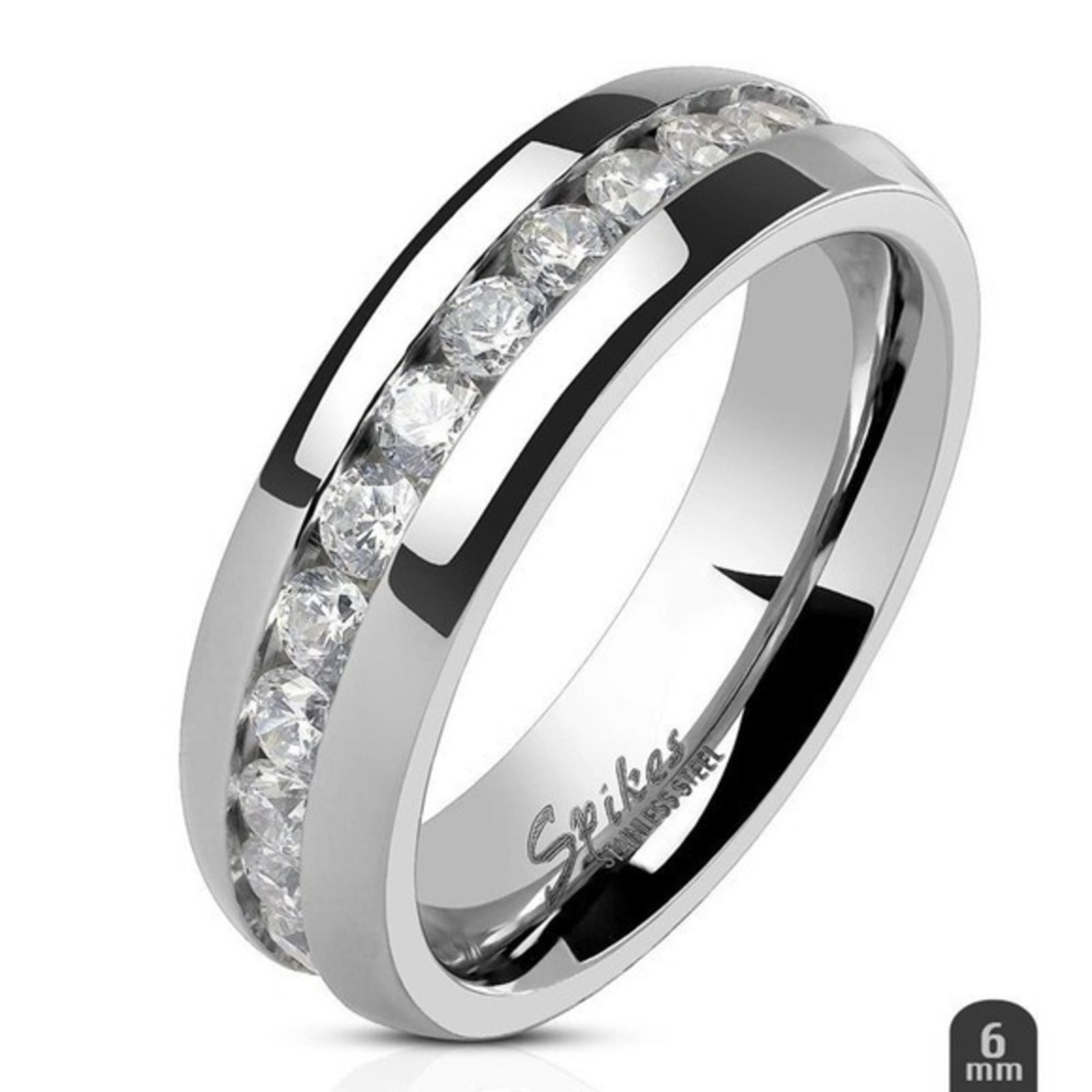 New Stainless Steel Cz Ring Size 5 39$